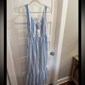 Vineyard Vines Blue and White Striped Maxi Dress